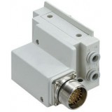 SMC solenoid valve 4 & 5 Port SS5Y5-10/11M, 5000 Series Manifold, Circular Connector (IP67)